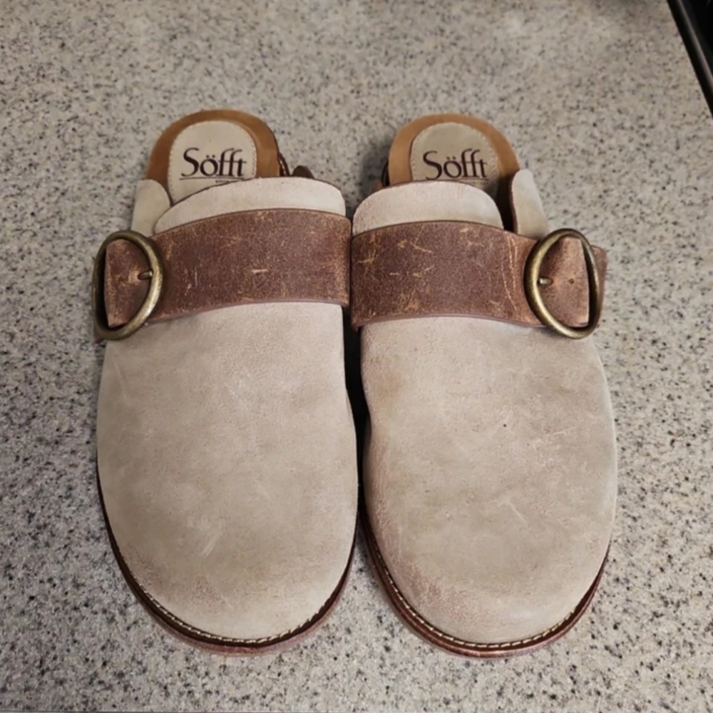 Söfft Tan Leather Slip-On Shoes